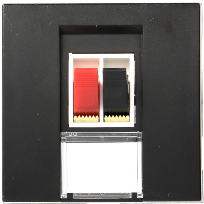 Розетка Hager акустична HI-FI 2М Systo антрацит (WS291N)