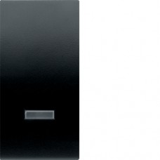 Вимикач Hager 1-тактовий, 1НО+1НЗ, з можлив..підсвічування, 1М Systo антрацит, 10А/250В (WS030N)