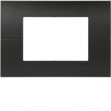 Рамка Hager горизонтальна без верт.перегородок 3М Systo антрацит (WS417N)