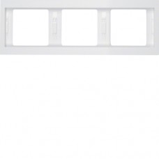 Рамка Berker 3-кратная, полярная белизна, горизонтальнаяя, K.1 (13737009)
