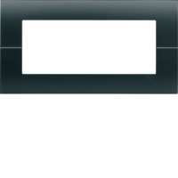 Рамка Hager горизонтальна без верт.перегородок 5М Systo антрацит (WS412N)