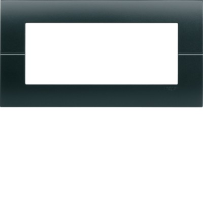 Рамка Hager горизонтальная без верт.перегородок 5М Systo антрацит (WS412N)