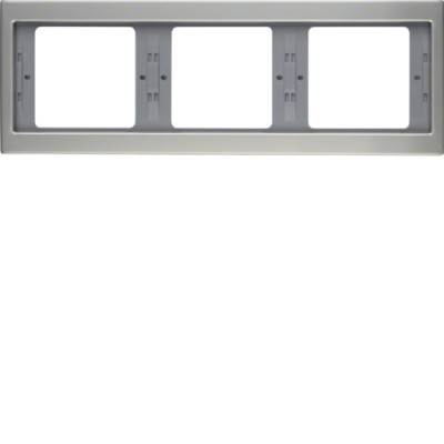 Рамка Berker 3Х нержавіюча сталь, горизонтальнаяя, K. 5 (13737004)