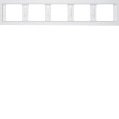 Рамка Berker 5-кратная полярная белизна, горизонтальнаяя, K.1 (13937009)