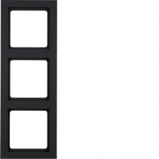 Рамка Berker 3-кратная антрацит, Q.3 (10136096)
