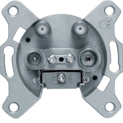 Розетка Berker антенна, 4 отверстия, отдельная (459410)