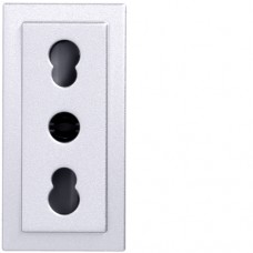 Розетка Hager типа P11-P17, 1М Systo титан, 10/16А-250В (WS115T)