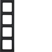 Рамка Berker 4-кратна антрацит, Q. 3 (10146096)
