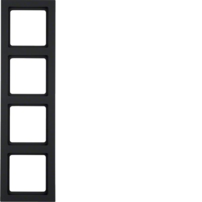 Рамка Berker 4-кратная антрацит, Q.3 (10146096)