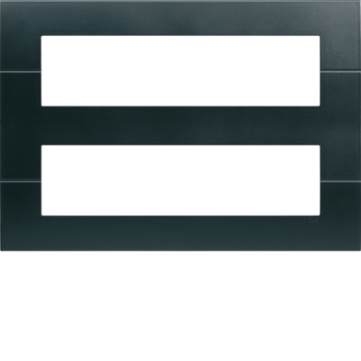 Рамка Hager двухряднаяя без верт.перегородок 16М Systo антрацит (WS416N)