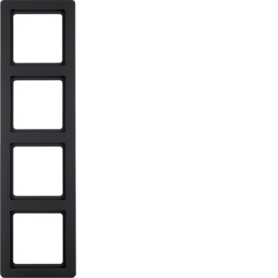 Рамка Berker 4-кратна антрацит, Q. 1 (10146086)