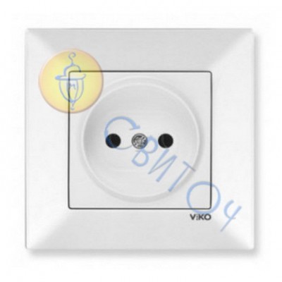 90970007-WH Розетка 1 без з/к білий Meridian Vi-Ko