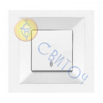 90970004-WH Вимикач 1 прохідний білий Meridian Vi-Ko