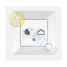 90970013-WH Розетка телефонная(RJ11, Cat3) белый Meridian Vi-Ko