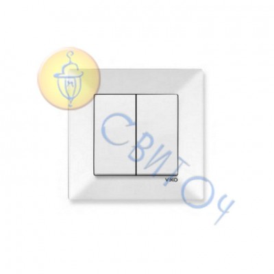 90970002-WH Выключатель 2скр. белый Meridian Vi-Ko