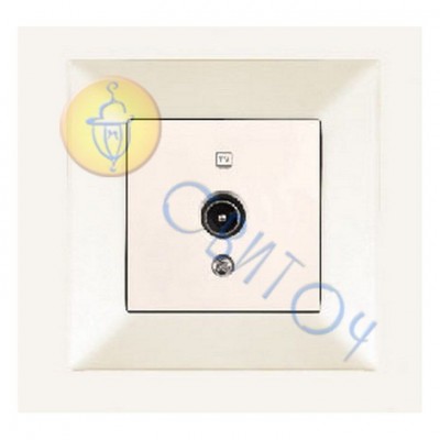 90970210-WH Розетка TV кінцева крем Meridian Vi-Ko