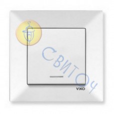90970019-WH Выключатель 1 с подсв. белый Meridian Vi-Ko