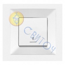 90970063-WH Выключатель 1 проходной с подсв. белый Meridian Vi-Ko