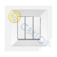 90970068-WH Вимикач 3скр. білий Meridian Vi-Ko