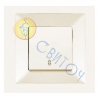 90970204-WH Выключатель 1 проходной крем Meridian Vi-Ko