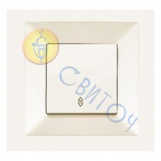 90970204-WH Выключатель 1 проходной крем Meridian Vi-Ko