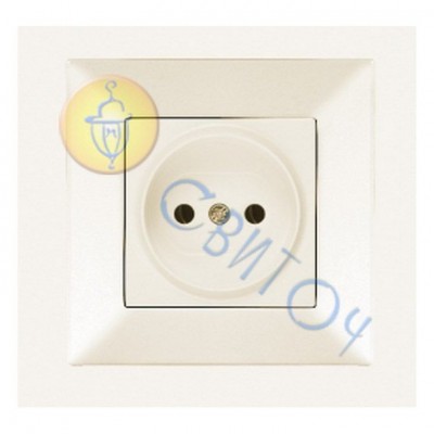 90970207-WH Розетка 1 без з/к крем Meridian Vi-Ko