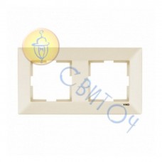 90979012-WH Рамка 2-а крем Meridian Vi-Ko