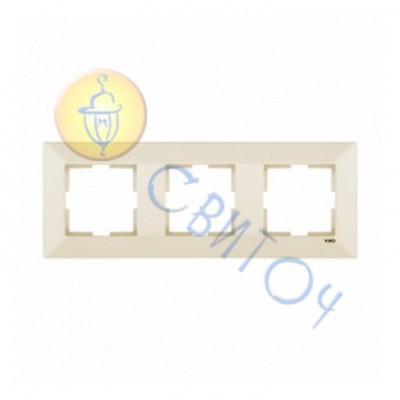 90979013-WH Рамка 3-я крем Meridian Vi-Ko