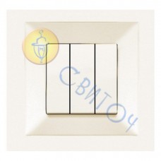 90970268-WH Вимикач 3скр. крем Meridian Vi-Ko