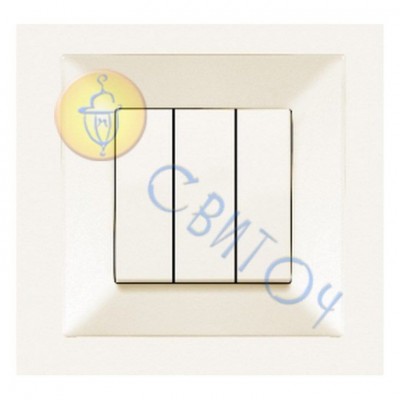 90970268-WH Вимикач 3скр. крем Meridian Vi-Ko