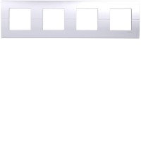 Рамка Hager горизонтальная 4х2М Systo титан (WS404T)