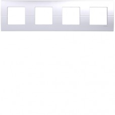 Рамка Hager горизонтальна 4х2М Systo титан (WS404T)