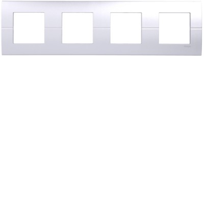 Рамка Hager горизонтальная 4х2М Systo титан (WS404T)