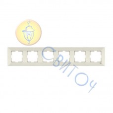 90979016-WH Рамка 6-я крем Meridian Vi-Ko