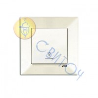 90970263-WH Вимикач 1 прохідний з підсв. крем Meridian Vi-Ko