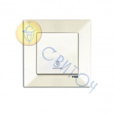 90970263-WH Вимикач 1 прохідний з підсв. крем Meridian Vi-Ko