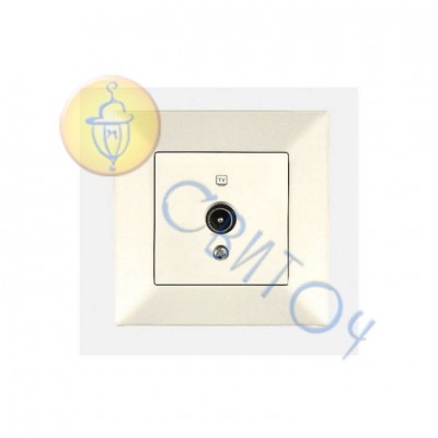 90970260-WH Розетка прохідна TV 12 DB крем Meridian Vi-Ko