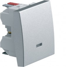 Вимикач Hager універсальний з можлив..підсвічування 2М Systo титан, 10А/250В (WS002T)