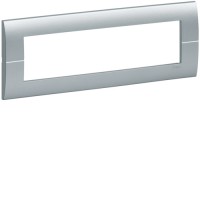 Рамка Hager горизонтальная без верт.перегородок 8М Systo титан (WS413T)