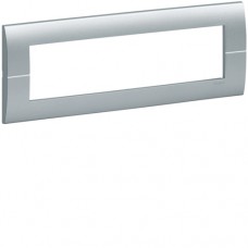 Рамка Hager горизонтальна без верт.перегородок 8М Systo титан (WS413T)