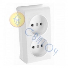 90681055 Розетка 2 откр. белый, Vera Vi-Ko