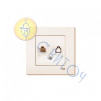 90960113 Розетка TF (телефон.) крем KARRE Vi-Ko