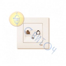 90960113 Розетка TF (телефон.) крем KARRE Vi-Ko