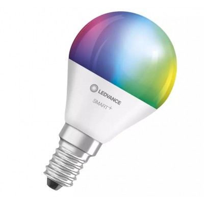 Светодиодная лампа Ledvance SMART WIFI P40 5W 230V RGBWFR E14 4X1LEDV (4058075485631)