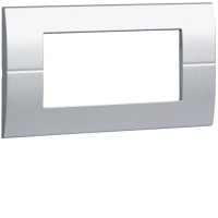 Рамка Hager горизонтальна без верт.перегородок 4М Systo титан (WS410T)