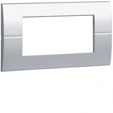 Рамка Hager горизонтальна без верт.перегородок 4М Systo титан (WS410T)