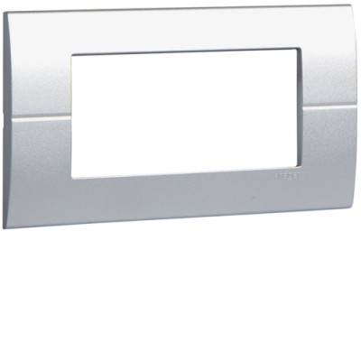 Рамка Hager горизонтальная без верт.перегородок 4М Systo титан (WS410T)