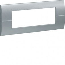 Рамка Hager горизонтальна без верт.перегородок 6М Systo титан (WS411T)