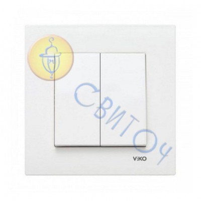 90960002 Выключатель 2скр. белый KARRE Vi-Ko