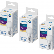 Светодиодная лампа Philips Ecohome LED Bulb 7 W E27 6500 K 1PF/20RCA (929002299167R) 3 шт.